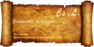 Csernák Lina névjegykártya